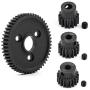 kingsea Metal Steel 54T 0.8 32 Pitch Spur Gear with 15T/17T/19T Pinion Gear Sets for RC Slash 4x4 VXL Rally VXL Stampede 4x4 1/10 Summit 1/10 E-REVO