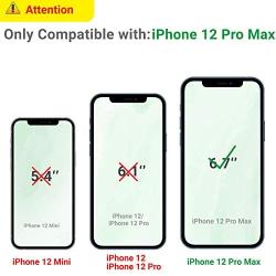 UNKNOK Compatible with iPhone 12 Pro Max 5G Case, [Military Grade ] 15ft Drop Tested Shockproof Protective, Metal Rotating Magnetic Ring Kickstand Cover for iPhone 12 Pro Max 6.7 Inch (Black)