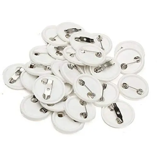 US Stock 1-1/2'' (37mm) Badge Pin Button Parts Top/Bottom Cover Clip for Button Maker DIY Badge Making 1000 Sets ABS Bottom