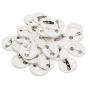 US Stock 1-1/2'' (37mm) Badge Pin Button Parts Top/Bottom Cover Clip for Button Maker DIY Badge Making 1000 Sets ABS Bottom