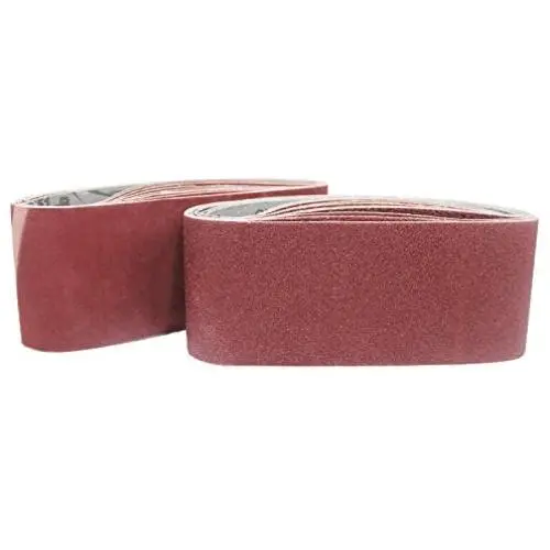 KALIM 3x18-Inch Sanding Belt, 18 Pack (3 Each of 60, 80, 120, 180, 240, 400 Grits) Aluminum Oxide Belt, Premium Sandpaper for Portable Belt Sander, Woodworking, Metal Polishing