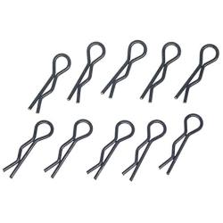 Hobbypark Small 1/16 1/18 Body Clips Bent Springy R Pins Black RC Car Shell Replacement Parts (50-Pack)