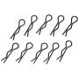 Hobbypark Small 1/16 1/18 Body Clips Bent Springy R Pins Black RC Car Shell Replacement Parts (50-Pack)
