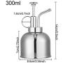 Ovida 10oz/300ml Metal Watering Can, Plant Spray Bottle, Stainless Steel Watering Pot, Outdoor Indoor Gardening Plant Water Can with Top Pump(Silver)