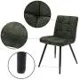 Duhome Dining Chairs Reception Chairs, Accent Living Room Chairs Fabric with Black Metal Legs for Living Room/Kitchen/Vanity Set of 4 Green