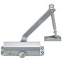 Door Closer FS-1306 Automatic Adjustable Closers Grade 3 Spring Hydraulic Auto Door-Closer with Easy Installation Life Size Fitting Template & Instructions Silver Aluminium