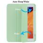 SIWENGDE Case for iPad Pro 11 Inch 2020 2nd Generation Support iPad 2nd Pencil Charging & Pair, Slim Lightweight Trifold Stand Smart Protective Case Cover for Kids, Auto Wake/Sleep (Green)