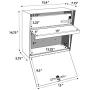 Mail Boss 7162 Metro, Black High Capacity Wall Mounted Locking Security Mailbox,Medium