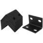 OTTFF 10 Pcs 1¾x1¾x2¾ in Slotted Hole Bed Corner Braces, DIY Adjustable L Bracket, Heavy Duty Steel Brackets, Black Powder Coated 90°Arc Angle Support Metal Holder Joint Fastener