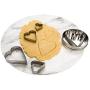 Pastry Tek 6-Piece Metal Heart Cookie Cutter Set in Round Tin Box 1 count box - Restaurantware Pastry Tek 6-Piece Metal Heart Cookie Cutter Set in Round Tin Box 1 count box - Restaurantware