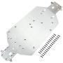 04001 Aluminum Chassis Plate Replacement for RC 1/10 Redcat HSP 94111 94107 Rally Monster Truck Off Road Buggy Upgrade Parts (Silver)