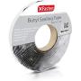 XFasten Black Butyl Seal Tape 1/8-Inch x 3/4-Inch x 30-Foot Leak Proof Putty Tape for RV Repair, Window, Boat Sealing, Glass and EDPM Rubber Roof Patching