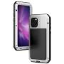 iPhone 11 Pro Max Case, CarterLily Full Body Shockproof Dustproof Waterproof Aluminum Alloy Metal Gorilla Glass Cover Case for Apple iPhone 11 Pro Max 6.5 inch (White)