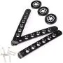 HOZAN 3pcs/Set Exterior Black Aluminum Door Handle Tailgate Bar Trim Inserts with Star Push Button Cover Compatible with Jeep Wrangler JK 2D 2007-2017 HOZAN 3pcs/Set Exterior Black Aluminum Door Handle Tailgate Bar Trim Inserts with Star Push Button Cover Compatible with Jeep Wrangler JK 2D 2007-2017