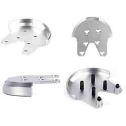 Owoda 4pcs/Set CNC Metal Motor Protect Mount Base Quick Release Reinforcement Plates Anti-Crack Kit for DJI Phantom 2 3 Series Drones (Silver)