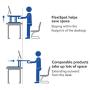 FLEXISPOT Height Adjustable Standing Desk Converter - 42 inch Stand Up Desk Riser, Black Home Office Desk for Dual Monitors and Laptop M7L