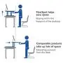 FLEXISPOT Height Adjustable Standing Desk Converter - 42 inch Stand Up Desk Riser, Black Home Office Desk for Dual Monitors and Laptop M7L