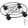 GARTOL Rolling Metal Plant Caddy - 13 Iron Round Plant Stand on Wheels, Garden Flower Pot Planter Mover, Heavy Duty Potted Plant Dolly for Outdoor & Indoor with Locking, Black GARTOL Rolling Metal Plant Caddy - 13 Iron Round Plant Stand on Wheels, Garden Flower Pot Planter Mover, Heavy Duty Potted Plant Dolly for Outdoor & Indoor with Locking, Black