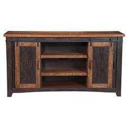 Martin Svensson Home Santa Fe 70'' TV Stand | Antique Black & Aged Distressed Pine