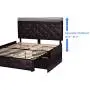 Allewie Queen Platform Bed Frame with 4 Drawers and Headboard/Diamond Stitched Button Tufted Upholstered Mattress Foundation with Storage, Brown Allewie Queen Platform Bed Frame with 4 Drawers and Headboard/Diamond Stitched Button Tufted Upholstered Mattress Foundation with Storage, Brown