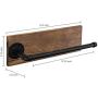 MyGift Industrial Pipe & Brown Wood Wall Mounted Paper Towel Holder