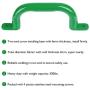 Purife 10 Metal Playground Safety Handles Green (Pair-500LBS), Playground Grab Handles, Kids Playset Handles, Hand Grip Bar for Playhouse,Treehouse, Jungle Gym, Climbing Frame, Swing Set Accessories