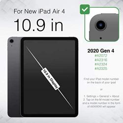 ZUGU CASE (New Model) The Alpha Case for 10.9 Inch iPad Air Gen 4 (2020 ONLY) - Protective, Ultra Thin, Magnetic Stand, Sleep/Wake Cover (Fits Model #s A2072, A2316, A2324, and A2325) - Black