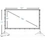 Vamvo Outdoor Indoor Projector Screen with Stand Foldable Portable Movie Screen 120 Inch (16:9) Full-Set Bag for Home Theater Camping and Recreational Events (120inch)