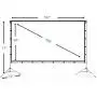 Vamvo Outdoor Indoor Projector Screen with Stand Foldable Portable Movie Screen 120 Inch (16:9) Full-Set Bag for Home Theater Camping and Recreational Events (120inch)