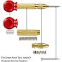 4 Pieces Automatic Center Punch 5 Inch Center Hole Punch Adjustable Spring Loaded Metal Drill Tool for Wood, Metal, Plastic with Cushion Cap and Adjustable Impact