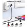 NIMASO USB C to USB C Cable 60W 3-Pack(6.6ft+3.3ft+1ft),Type C PD Fast Charging Cable Braided Cord Compatible with Galaxy S21/S21+/S20+Ultra,MacBook Pro/Air 2020,iPad Pro2020/2018,Google Pixel 3/4a XL