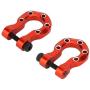 Dilwe 2pcs Trailer Hooks Crawler Metal RC Trailer Hook 1/10 RC Car Decoration Parts Fit for TRAXXAS TRX-4 1/10 RC Crawler(Red)
