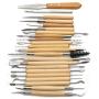 HTTMT- 22Pcs Pottery Tool Set Carving Sculpting Modeling Hobby Ceramics Art Supplies Kit[P/N: ET-TOOL018-SR]