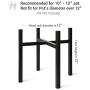Mkono Plant Stand - EXCLUDING Plant Pot, Mid Century Modern Tall Metal Pot Stand Indoor Flower Potted Plant Holder Plants Display Rack, Fits Up to 12 Inch Planter, Black