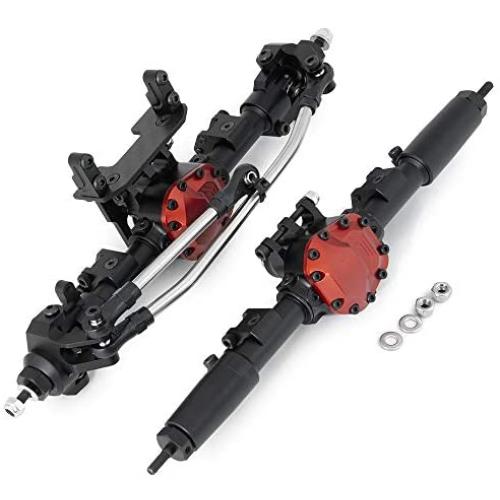 Benedict Harry Alloy Complete Front Axle and Rear Axle Upgrade Steel Gear for 1:10 Axial SCX10 II 90046/90047 SCX10 90027/90028 RC Jeep Rock Crawler