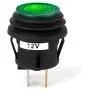 BONATECH 12V 20A Round Toggle Switches Power Metal Push Button Toggle Switch Socket Plug Latching Black Shell On-Off Control for Car Truck Race Cars RV