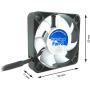 AAB Cooling Super Silent Fan 5 - Silent and Efficient 50mm Fan with 4 Anti-Vibration Pads - Value Pack 3 Pieces, Airflow Fan, Computer Fan, 3D Printer Fan, Silent Case Fan