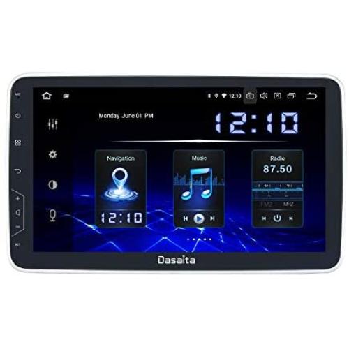 Dasaita 10.2 inch Large Screen Double Din Android 10.0 Car Stereo for Any Vehicle with a Double din Slot Radio with GPS Navigation 4G Ram 64G ROM Built in DSP Dash Kit Meomery Card