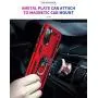 Galaxy S20 FE (6.5 inch) Case, Magnetic Shockproof 360 Degree Rotating Metal Ring Holder for Car Mount with Back Stand Case for Galaxy S20FE (Red)