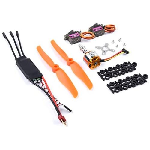 Readytosky A2212 2200KV Brushless Motor+40A 2-3S ESC+MG90S 9g Metal Gear Servo+6035 Propellers for RC Fixed Wing Plane Helicopter