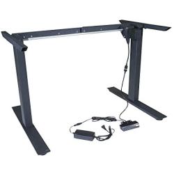 Titan Single Motor Electric Adjustable Base Height Sit-Stand Standing Desk Frame 46'' H 63'' W Programmable Buttons