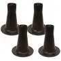 Home Paradise | Bed Frame Feet Replacement | Tall Sturdy Cone Shaped Legs | Protect Your Floor by Changing Your Bed Wheels with These Bed Frame Glide | Dark Brown (4)