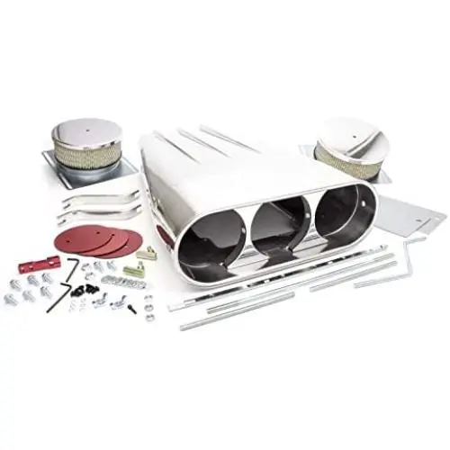 Racing Power Company R5239 4-Barrel Dual Polished Finned Street Scoop Racing Power Company R5239 4-Barrel Dual Polished Finned Street Scoop