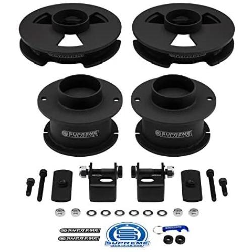 Supreme Suspensions - Full Lift Kit for 2014-2020 Ram 2500 2WD 4WD 3'' Front + 1'' Rear Lift Kit | High-Strength Steel Spring Spacers + Shock Mounts Relocation Brackets