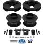 Supreme Suspensions - Full Lift Kit for 2014-2020 Ram 2500 2WD 4WD 3'' Front + 1'' Rear Lift Kit | High-Strength Steel Spring Spacers + Shock Mounts Relocation Brackets
