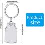 6 Pieces Sublimation Blanks Keychains Metal Basketball Jersey Blank Key Rings Heat Transfer Keychain Sublimation Keyrings for DIY Birthday Party Heat Press Sublimation Keychain Tags