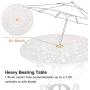 HOMEFUN Bistro Table Set, White Rose 3 Piece, Outdoor Patio Table and Chairs Furniture, Durable Rust Weather Resistance
