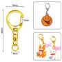 Roctee 70 Pcs Jump Rings D-snap Hook Split Key Ring with Chain | Metal Keychain Parts with 8mm Open Jump Ring and Connector | Key Rings Clips Accessories for DIY (Silver+Gold)