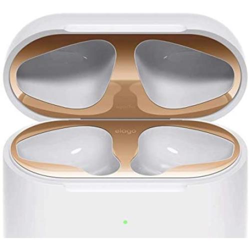 elago AirPods 2 Dust Guard (Rose Gold, 1 Set) Dust-Proof Metal Cover, Luxurious Finish, Must Watch Installation Video - Compatible with Apple AirPods 2 Wireless Charging Case [US Patent Registered]