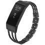 fastgo Compatible for Fitbit Charge 4 Charge 3 and Charge 3 SE Bands, Premium Stainless Steel Replacement Wristbands Classy Sport Bracelet Special Edition Band for Women Girls Gifts(Black)